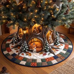 Woodland Dens Quilted Tree Skirt