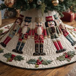 Nutcracker Parade Quilted Tree Skirt
