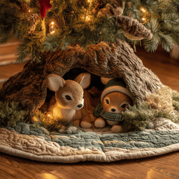 Woodland Friends Quilted Tree Skirt