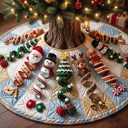 Merry Crochet Quilted Tree Skirt