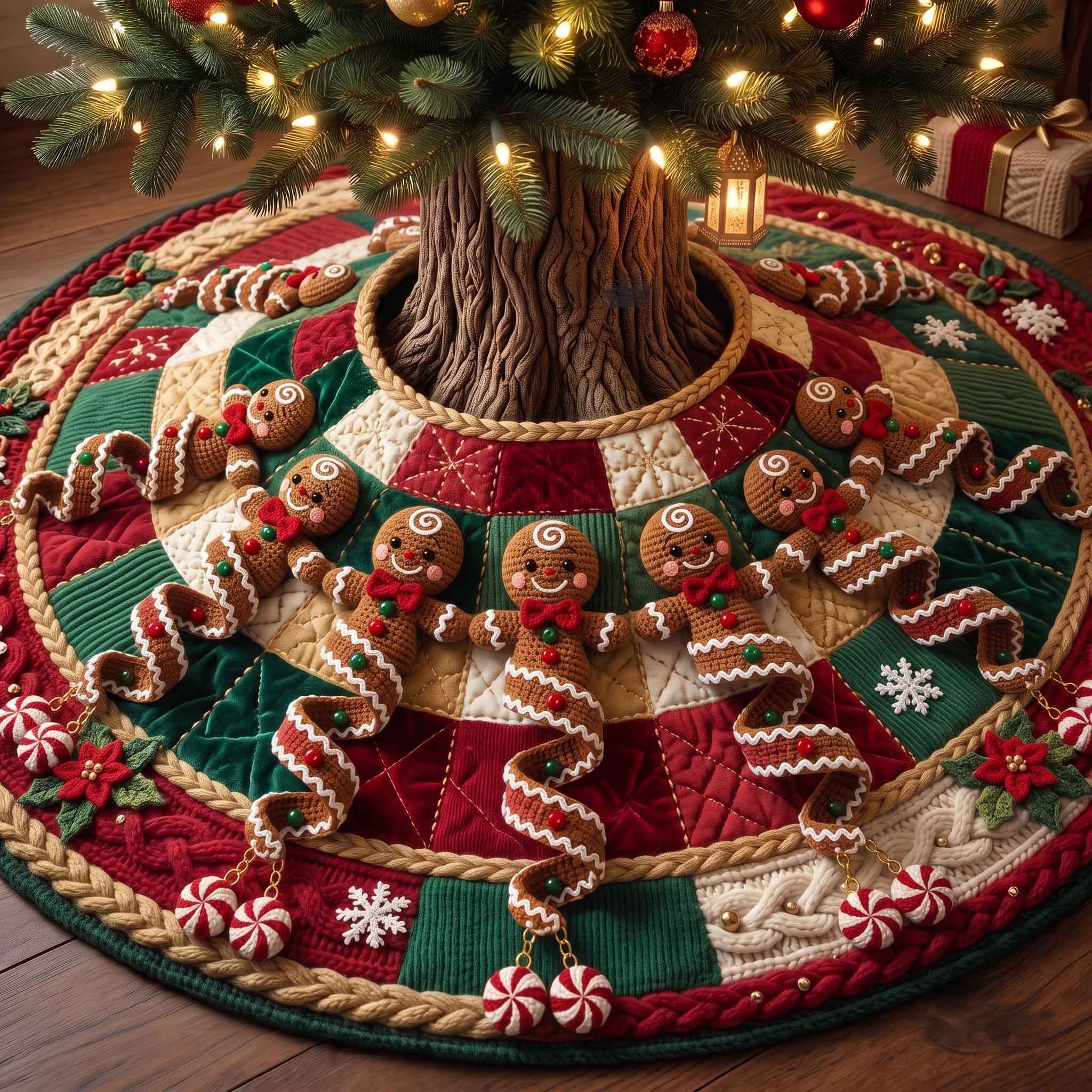 Merry Crochet Quilted Tree Skirt