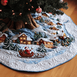 Christmas Winter Wonderland Quilted Tree Skirt