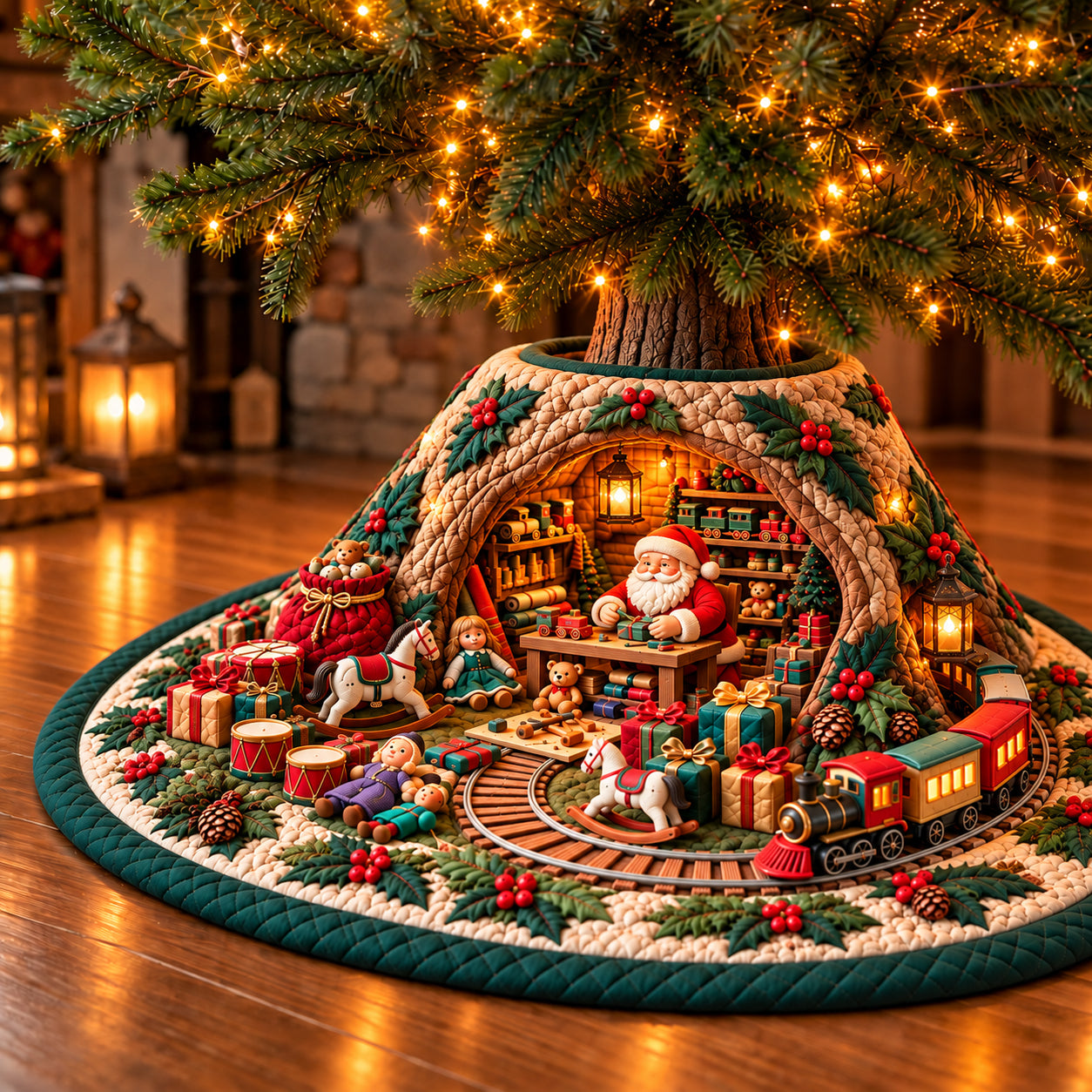 Toy Workshop Quilted Tree Skirt
