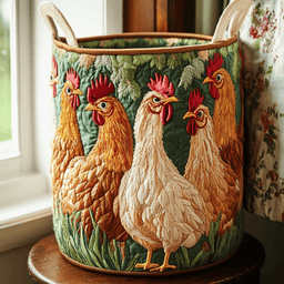 Feather Friends Quilted Laundry Basket Perfect Birthday Gift Idea