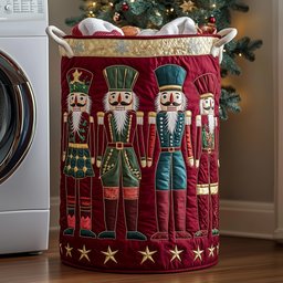 Festive Nutcracker Quilted Laundry Basket Must-Have Home Essential