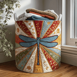Dragonfly Shine Quilted Laundry Basket Fall Merch Pick