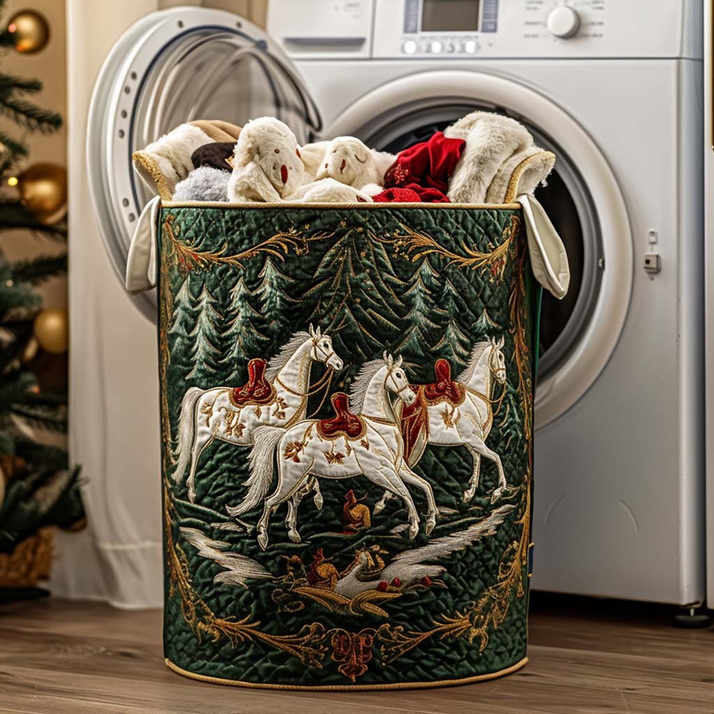 Dusty Hooves Quilted Laundry Basket Merch For Family Time
