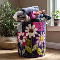 Cuddle Garden Quilted Laundry Basket Summer Merch Vibes