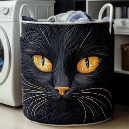 Dreamy Cat Quilted Laundry Basket Gift Idea For Busy Families