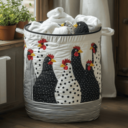 Dotty The Hen Quilted Laundry Basket Mother�s Day Merch Gift