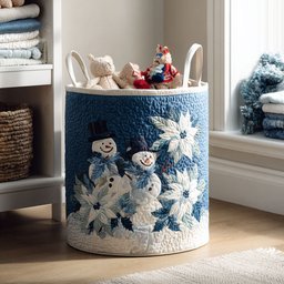 Crystal Frost Quilted Laundry Basket Easter Merch Gift
