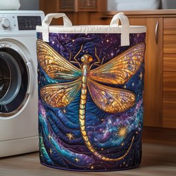 Dragonfly Charm Quilted Laundry Basket Spring Merch Pick
