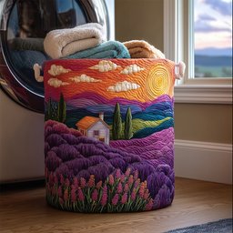 Dreamy Lavender Quilted Laundry Basket Perfect Gift For Apartment Living