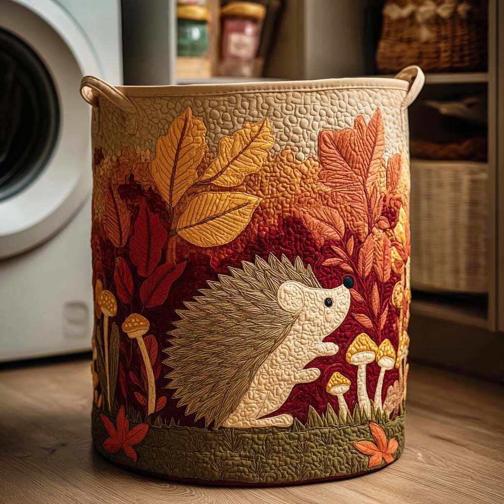 Cozy Hedge Quilted Laundry Basket Everyday Merch Choice