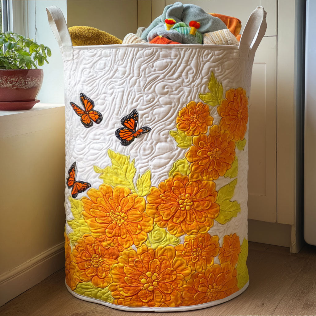 Eternal Petals Quilted Laundry Basket Gift Idea For Busy Families