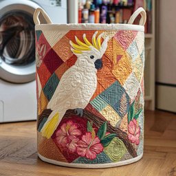 Exotic Sky Quilted Laundry Basket Easter Merch Gift