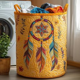 Dreamcatcher Serenity Quilted Laundry Basket Easter Merch Gift