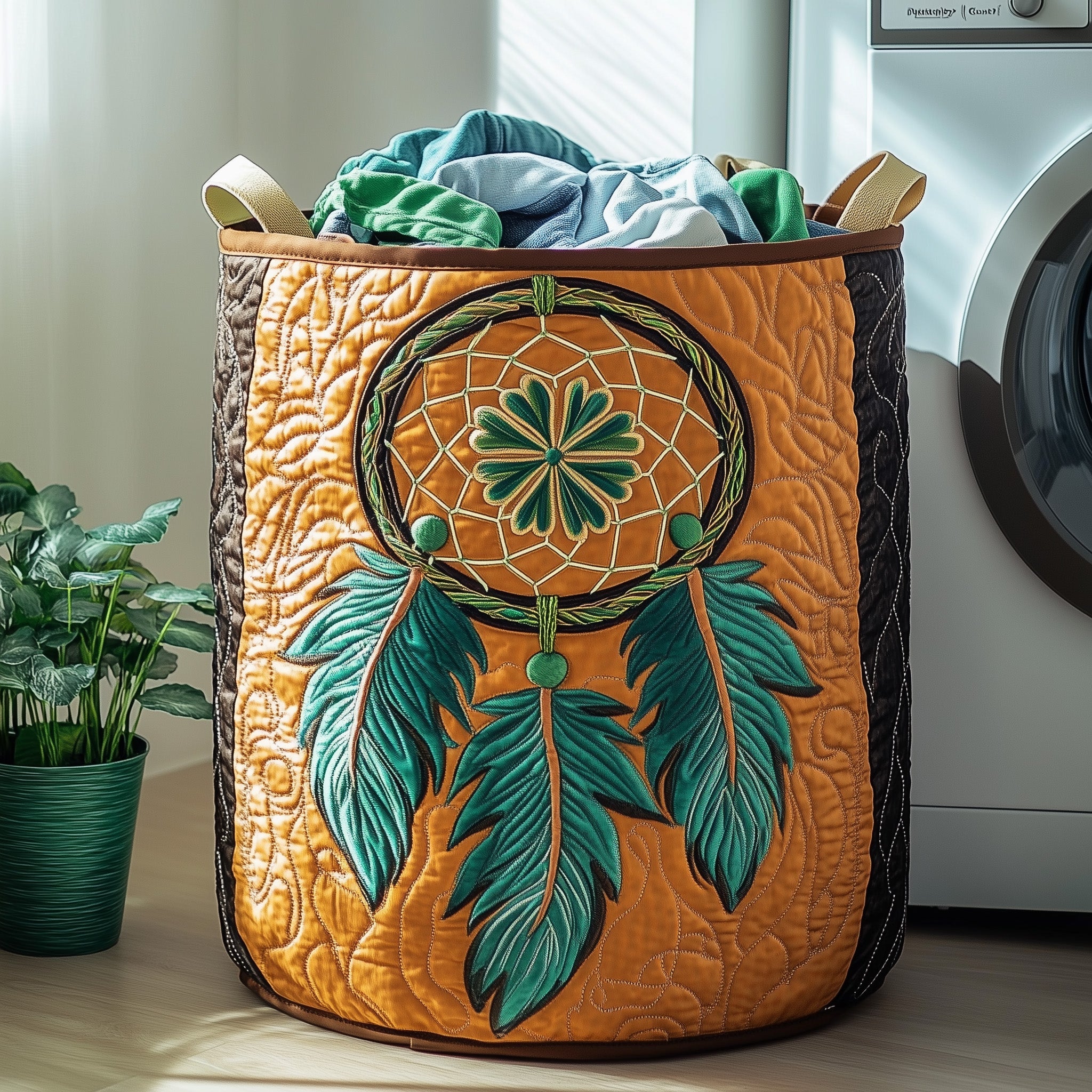 Dreamcatcher Serenity Quilted Laundry Basket Mother�s Day Merch Gift