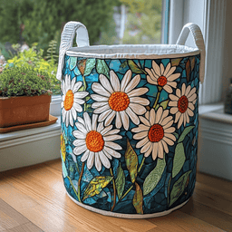 Daisy Haven Quilted Laundry Basket Great Stocking Stuffer