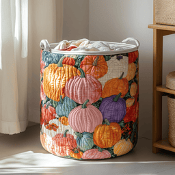 Sweet Pumpkin Quilted Laundry Basket Spring Merch Pick