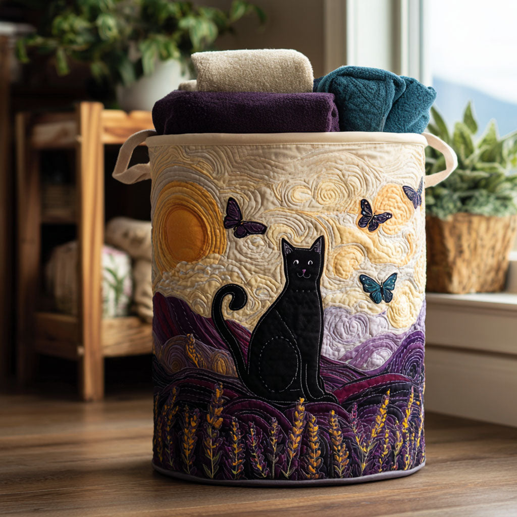 Magic At Dusk Quilted Laundry Basket Excellent Gift For Her