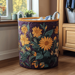 Petal Pop Quilted Laundry Basket Valentine�s Day Merch Gift
