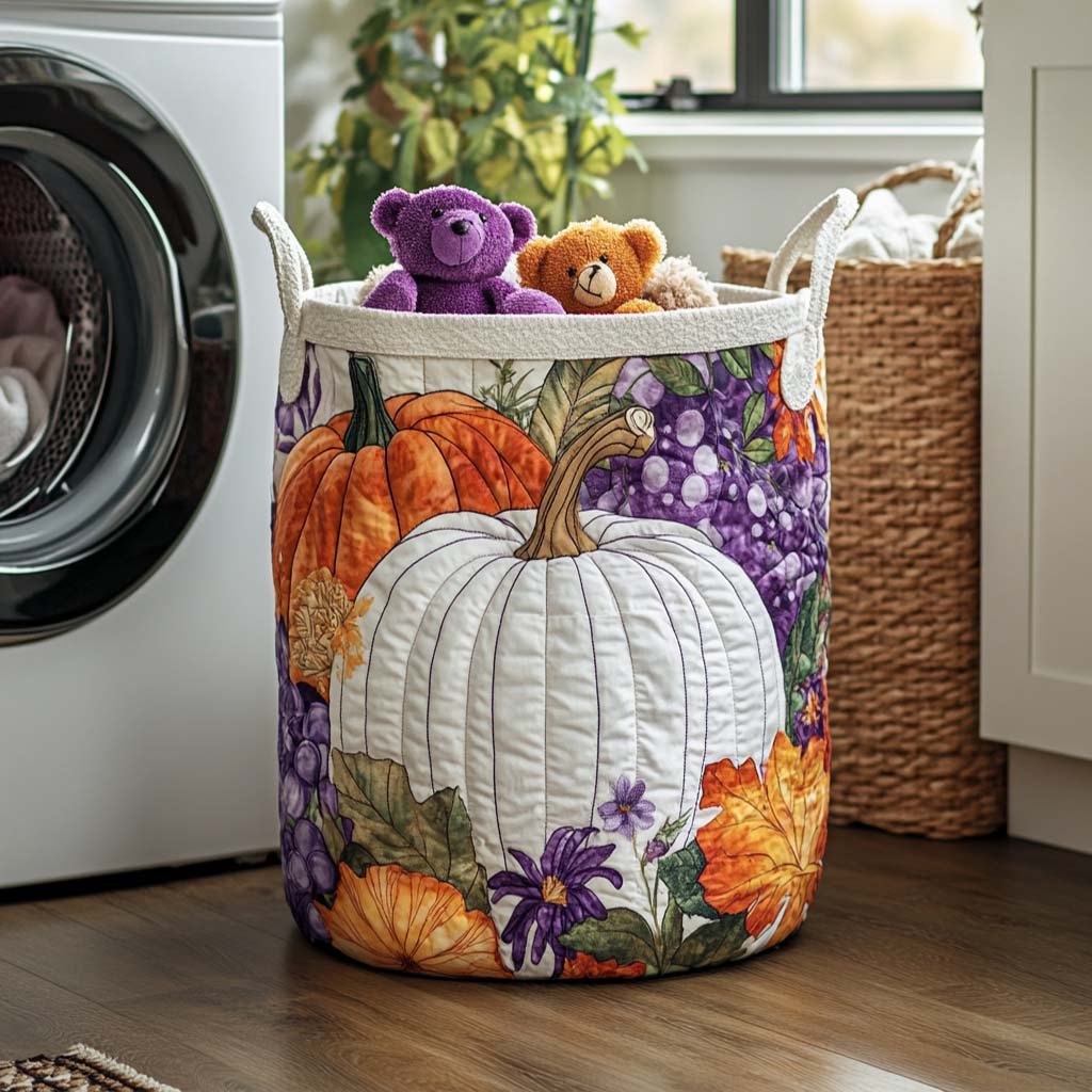 Warm Hearts Quilted Laundry Basket Creative Gift For Family