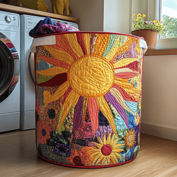 Morning Shine Quilted Laundry Basket New Year Merch Gift
