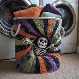 Shadow Play Quilted Laundry Basket Holiday Season Merch