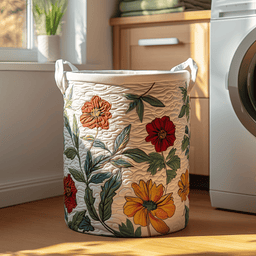 Petal Twist Quilted Laundry Basket Ideal Present For Newlyweds