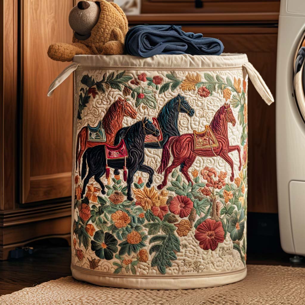 Graceful Canter Quilted Laundry Basket Back To School Merch