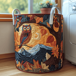Starry Owl Quilted Laundry Basket Mother�s Day Merch Gift