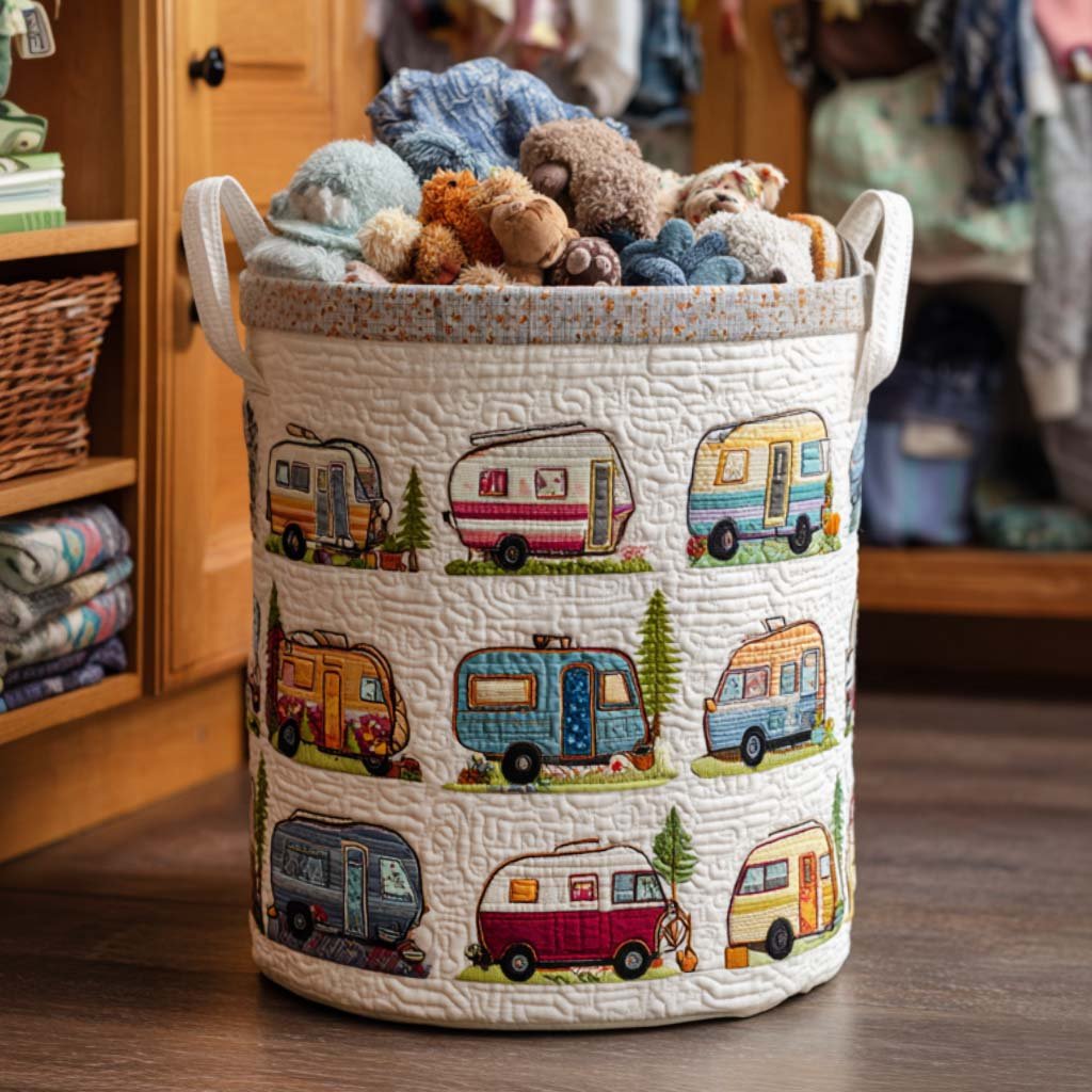 Woodland Trails Quilted Laundry Basket Great Stocking Stuffer