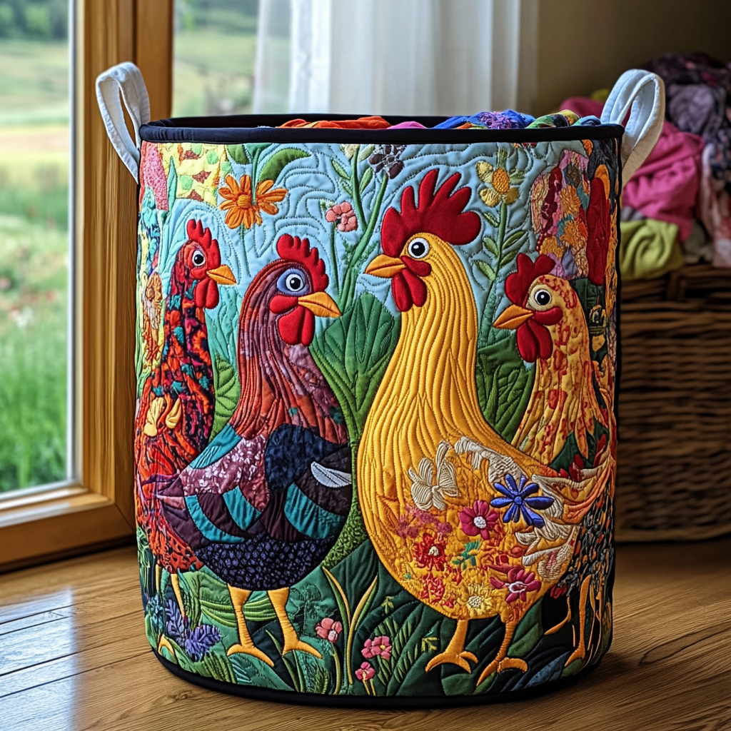 Sunny Coop Quilted Laundry Basket Mother�s Day Merch Gift