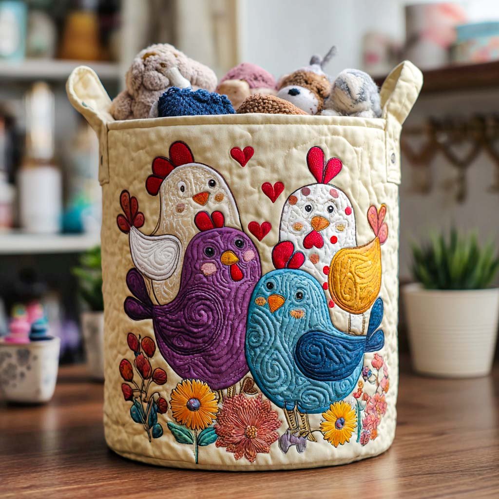 Henny Home Quilted Laundry Basket Unique Gift For Laundry Lovers