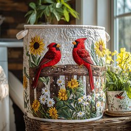 Red Perch Quilted Laundry Basket Merch For Him
