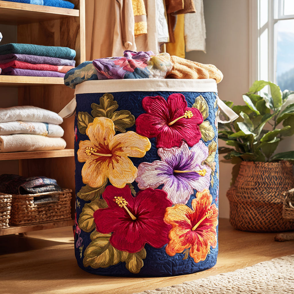 Garden Mix Quilted Laundry Basket Merch For Mom