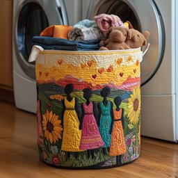 Soulbound Roots Quilted Laundry Basket Holiday Favorite Gift