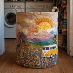Meadowland Woodland Quilted Laundry Basket Merch For Her