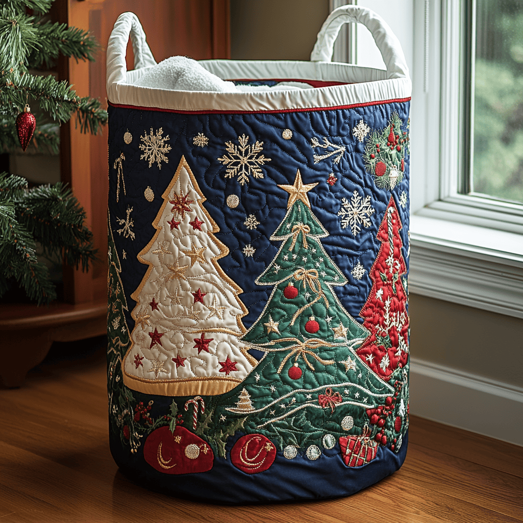 Starry Cheer Quilted Laundry Basket Top Choice For Housewarming