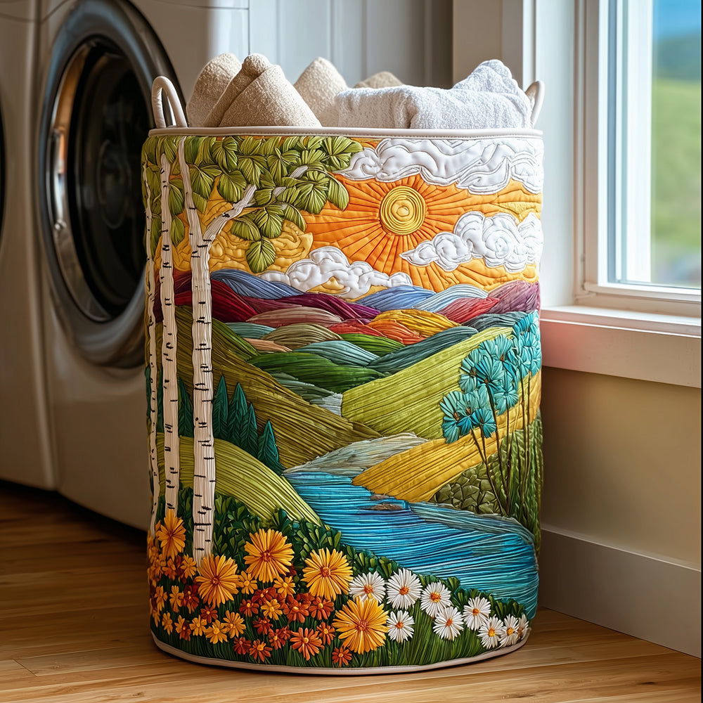 Wildflower Dreams Quilted Laundry Basket Perfect Birthday Gift Idea