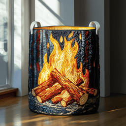 Star Flame Quilted Laundry Basket Merch For Couples