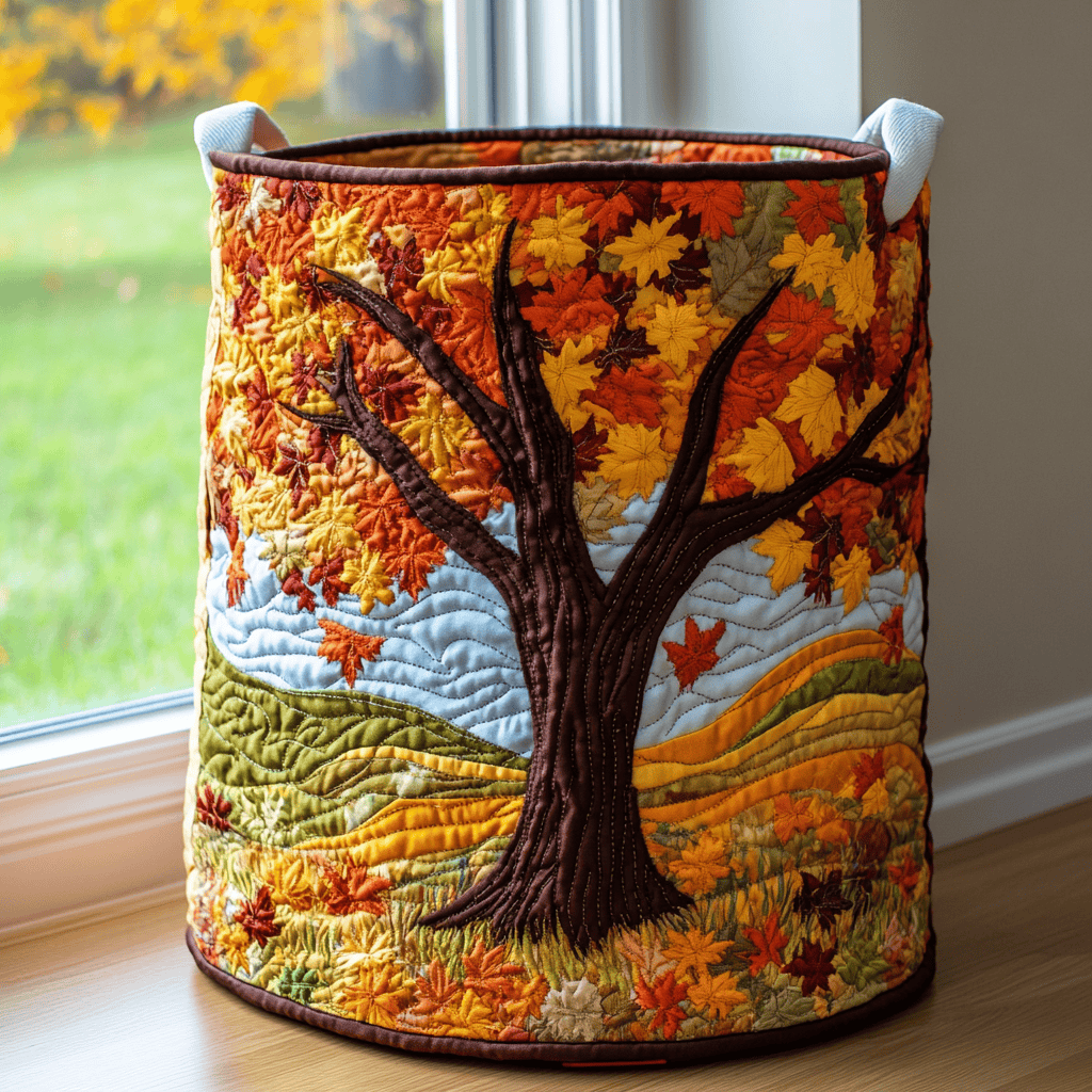 Forest Canopy Quilted Laundry Basket Fall Merch Pick