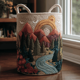 Mountain Breeze Quilted Laundry Basket Great Idea For New Home