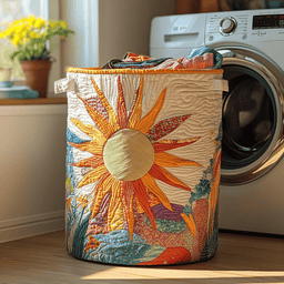 Sunny Glow Quilted Laundry Basket Must-Have Laundry Essential