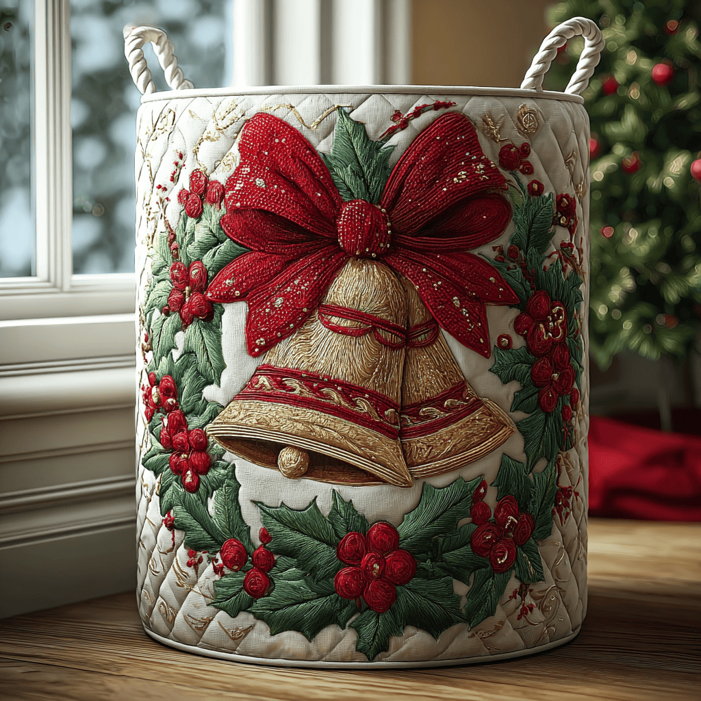 Golden Bell Quilted Laundry Basket Great Idea For New Home