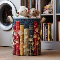 Read And Relax Quilted Laundry Basket Christmas Merch Gift