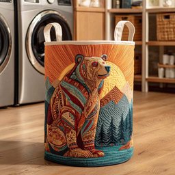 Roaring Hunter Quilted Laundry Basket Excellent Gift For Her