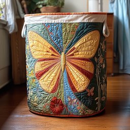 Golden Wings Quilted Laundry Basket Creative Gift For Family