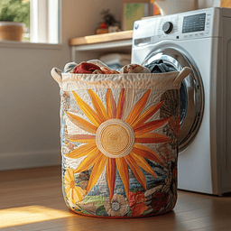 Warm Radiance Quilted Laundry Basket Spring Merch Pick